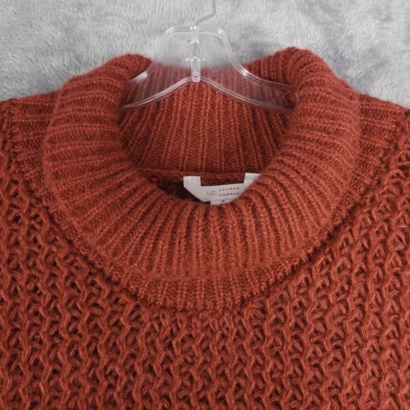 Lauren Conrad Womens Poncho Sweater Cardigan Chunky Open Knit Cowl Neck One Size - Picture 7 of 8